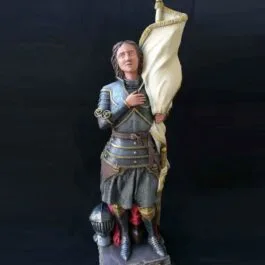 Escultura de Juana de Arco Realista en Resina Acrílica 46 cm