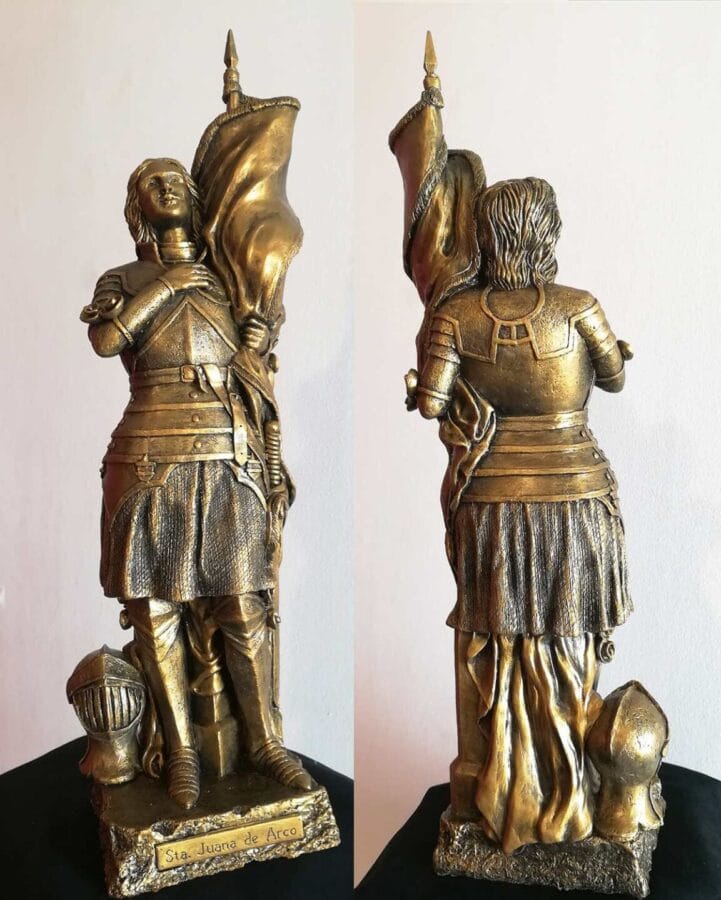 Armadura Imagen Santa Juana Bronce en Resina