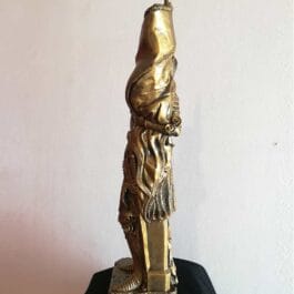 Imagen Religiosa Santa Juana de Arco en Resina Estilo Bronce