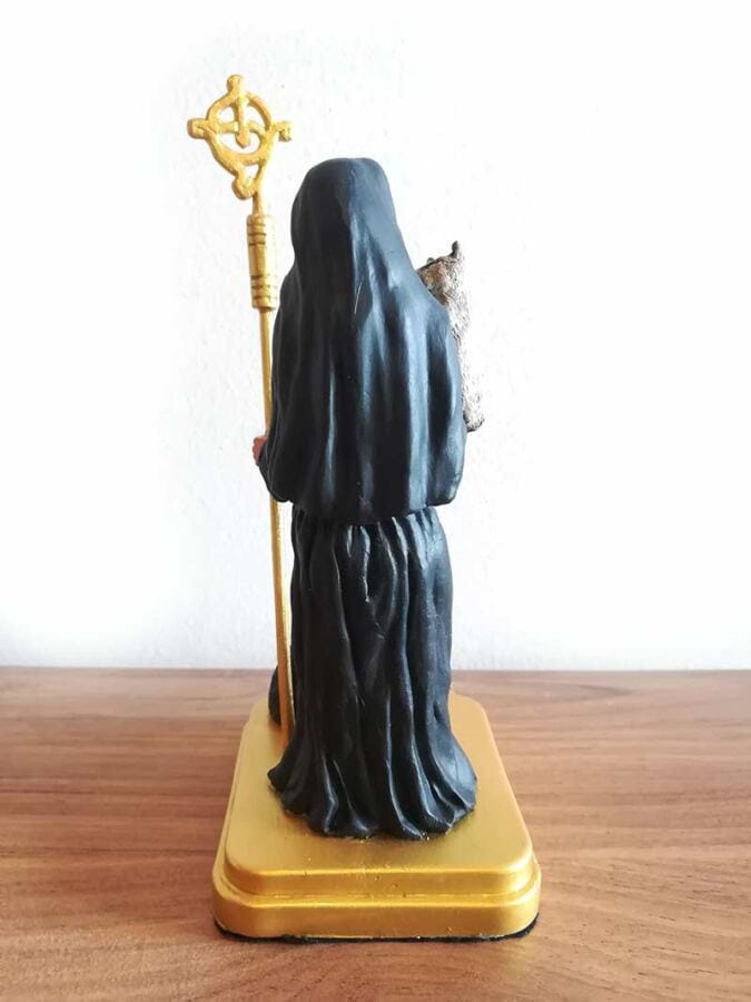 Escultura Santa Gertrudis De Nivelles Espalda