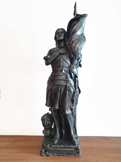 Estatua Juana Arco Plata
