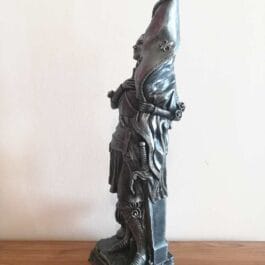 Estatua de Santa Juana de Arco en Resina | Pintada Hierro Acero Plata