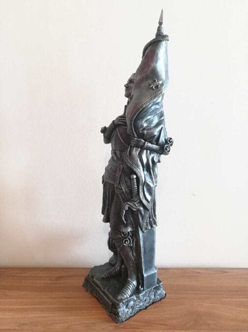 Estatua Juana De Arco Hierro Espada y Flor De Lis