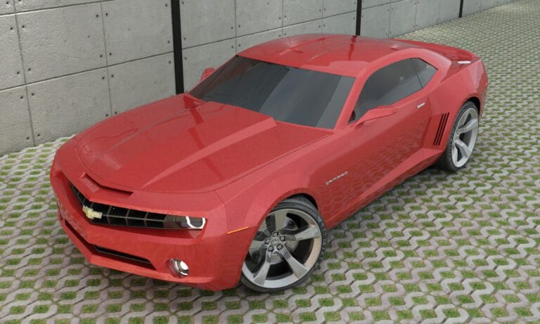 Diseño 3D Auto Chevrolet Camaro SS 2010 | Modelado 3D