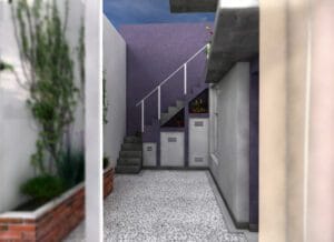 Renderizado Arquitectura de Patio