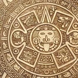 Escultura Piedra del Sol Azteca en Yeso Piedra | 20 cm para Pared o Decoración